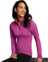 Maidenform Womens Sport Baselayer Thermal Mock Zip Top