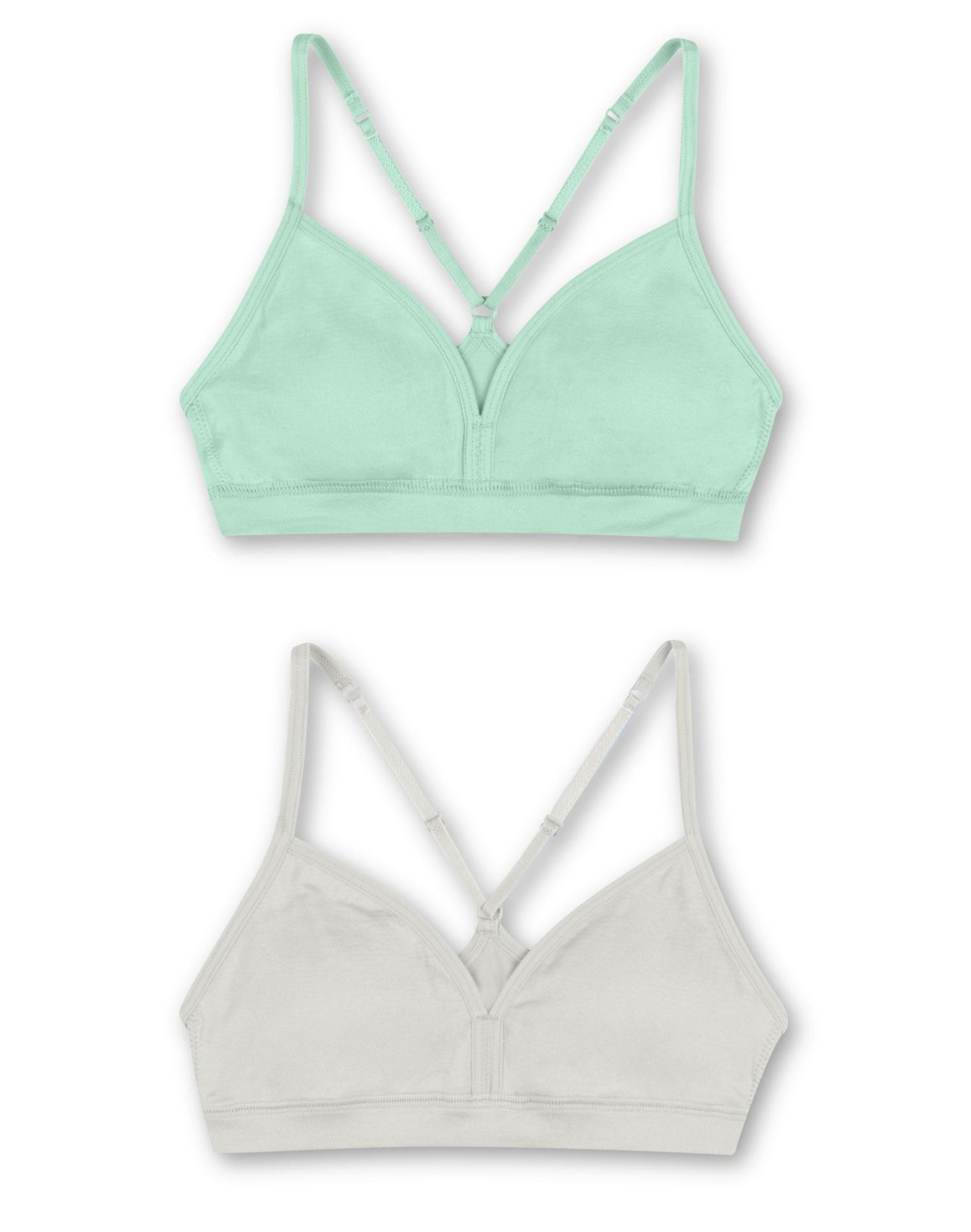 MHH198 - Hanes Girls ComfortFlex Fit Pullover Bra with Adjustable Racerback  Straps 2-Pack