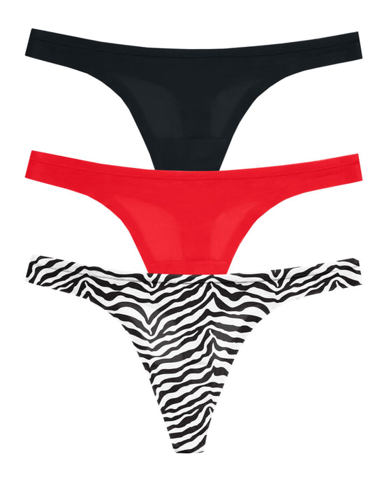 Maidenform Womens Comfort Devotion Sweet Nothings 3-Pack Thongs