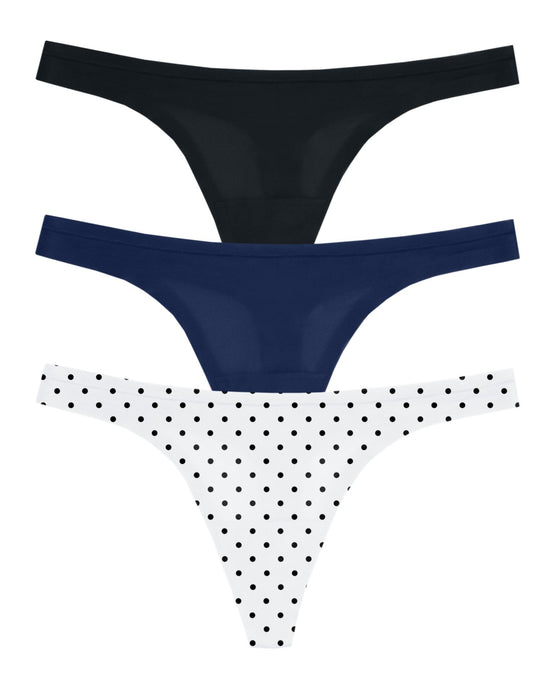 Maidenform Womens Comfort Devotion Sweet Nothings 3-Pack Thongs