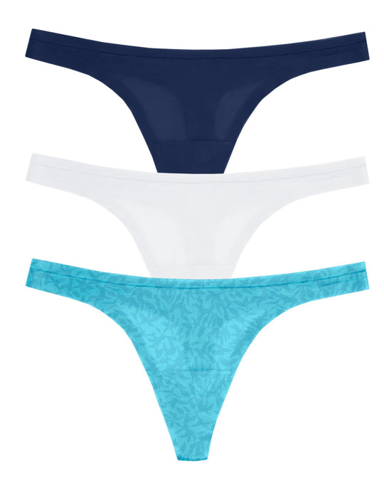 Maidenform Womens Comfort Devotion Sweet Nothings 3-Pack Thongs