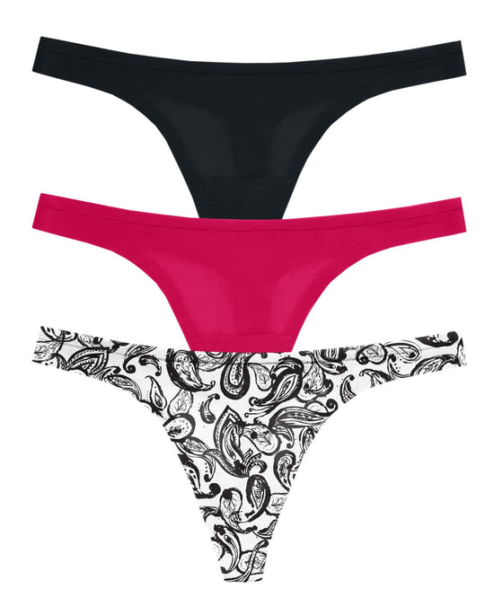 Maidenform Womens Comfort Devotion Sweet Nothings 3-Pack Thongs