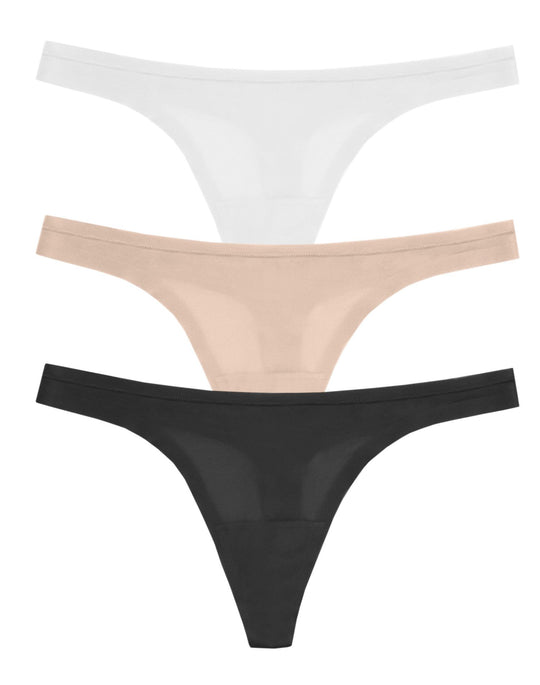 Maidenform Womens Comfort Devotion Sweet Nothings 3-Pack Thongs