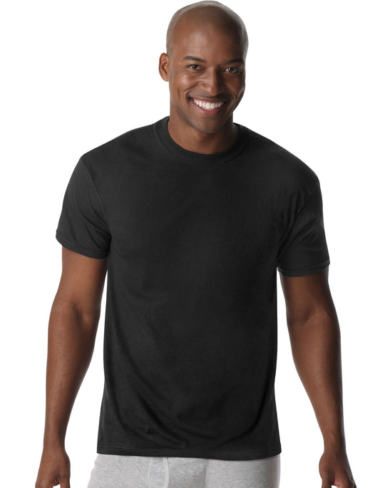 Hanes Mens Red Label X-Temp 6-Pack Dyed Crewneck Undershirts