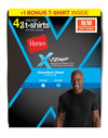 Hanes Comfort Cool Men`s 4-Pack X-Temp Dyed Black Crewneck Undershirt