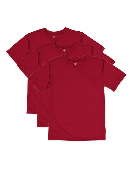 Hanes Boys CoolDri Short Sleeve Tee Value 3-Pack