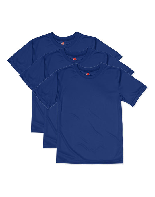 Hanes Boys CoolDri Short Sleeve Tee Value 3-Pack
