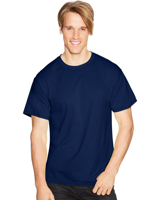 Hanes Mens ComfortBlend EcoSmart 4-Pack Crewneck T-Shirts