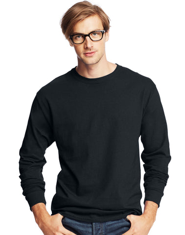 Hanes Mens ComfortSoft 4-Pack Long-Sleeve Crewneck T-Shirts