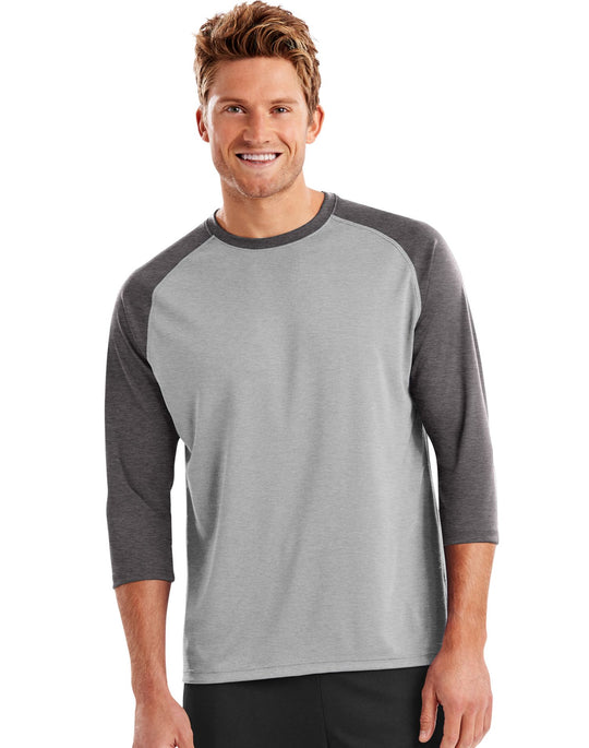 Hanes Mens Sport Performance Baseball Tee