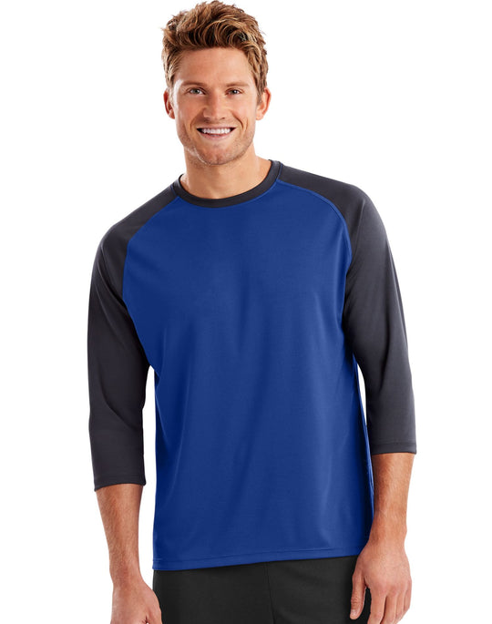 Hanes Mens Sport Performance Baseball Tee