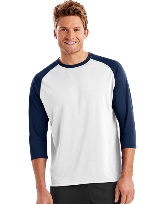 Hanes Mens Sport Performance Baseball Tee