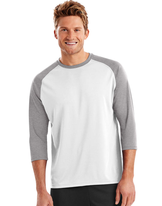 Hanes Mens Sport Performance Baseball Tee