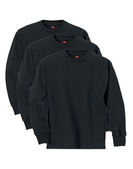 Hanes Boys ComfortSoft Long Sleeve Tee Value 3-Pack