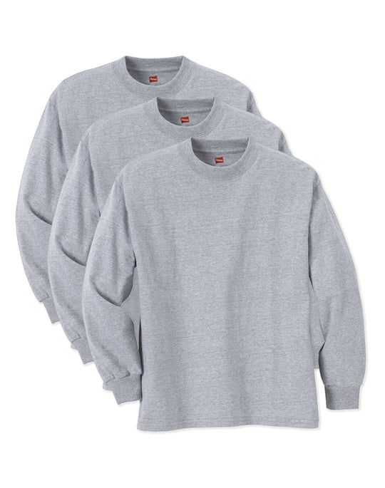 Hanes Boys ComfortSoft Long Sleeve Tee Value 3-Pack