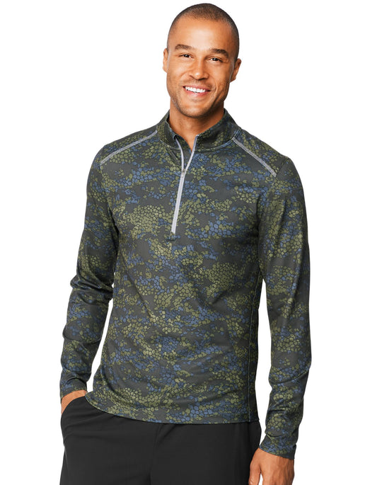 Hanes Mens Sport X-Temp Performance Quarter-Zip Sweatshirt