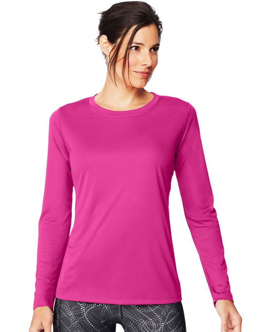 Hanes Womens Sport Cool DRI Performance Long-Sleeve T-Shirt
