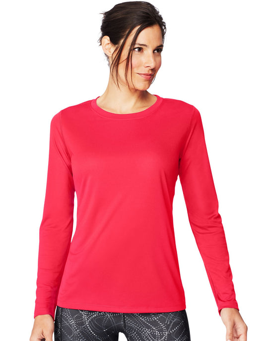 Hanes Womens Sport Cool DRI Performance Long-Sleeve T-Shirt