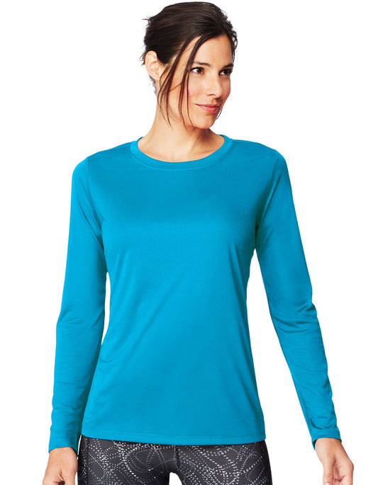 Hanes Womens Sport Cool DRI Performance Long-Sleeve T-Shirt