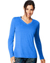 Hanes Womens Sport Cool DRI Performance Long-Sleeve V-Neck T-Shirt