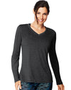 Hanes Womens Sport Cool DRI Performance Long-Sleeve V-Neck T-Shirt
