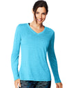 Hanes Womens Sport Cool DRI Performance Long-Sleeve V-Neck T-Shirt