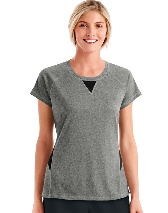 Hanes Womens Sport Performance Tee with Mesh Insets