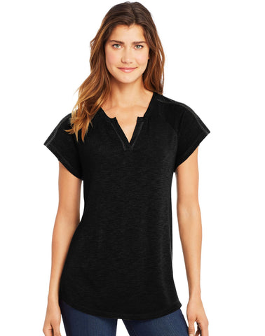 Hanes Womens Peasant Henley Top