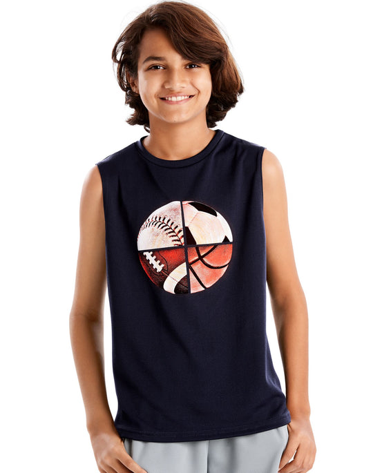 Hanes Boys Sport Graphic Sleeveless Tech Tee