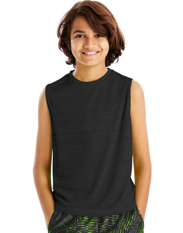 Hanes Boys Sport Sleeveless Heathered Tech Tee