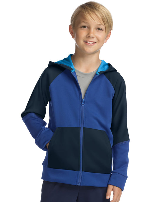 Hanes Boys Sport Tech Fleece Full Zip Hoodie