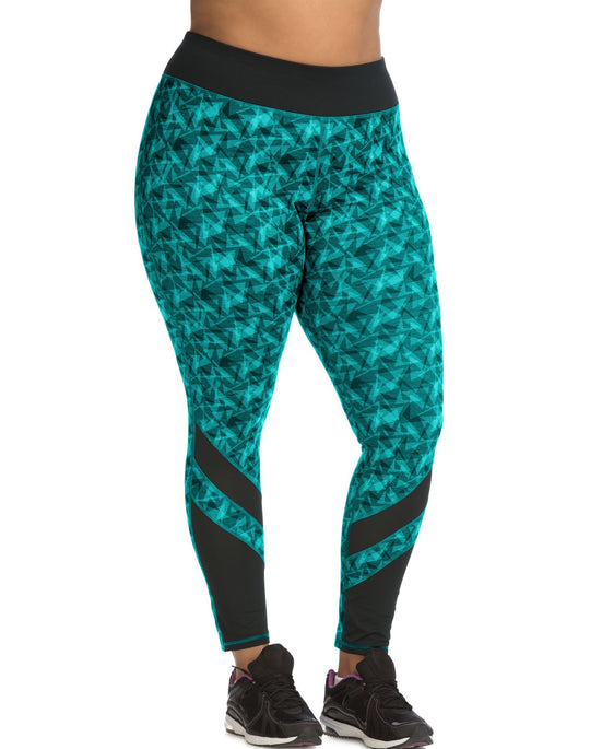 Just My Size Womens Active Pierced Mesh Run Tight