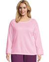 Just My Size Womens French Terry Lace Up Crew Sweatshirt