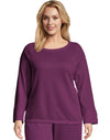 Just My Size Womens French Terry Lace Up Crew Sweatshirt