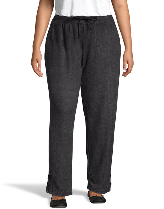 Just My Size Womens French Terry Lace Up Pant