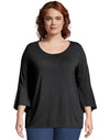 Just My Size Womens Bell Sleeve Pintuck Tunic