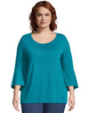 Just My Size Womens Bell Sleeve Pintuck Tunic