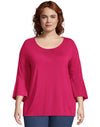 Just My Size Womens Bell Sleeve Pintuck Tunic