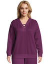 Just My Size Womens French Terry Lace Up Hoodie