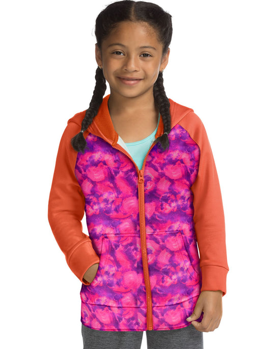 Hanes Girls Sport Tech Fleece Full Zip Hoodie