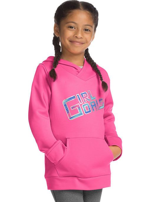 Hanes Girls Sport Graphic Tech Fleece Pullover Hoodie