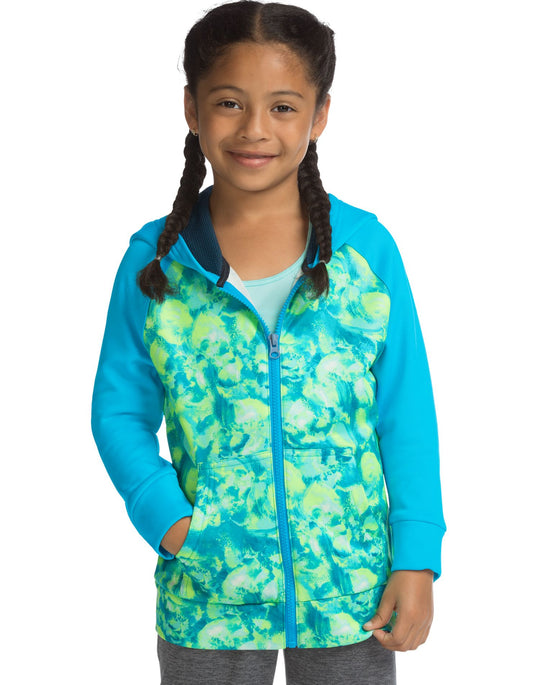 Hanes Girls Sport Tech Fleece Full Zip Hoodie