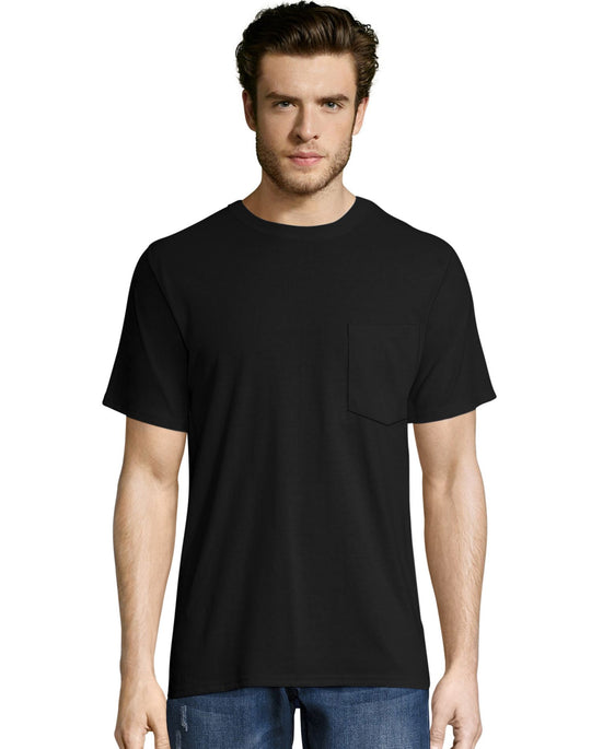 Hanes Mens X-Temp FreshIQ Workwear Pocket Tee Value 2-Pack