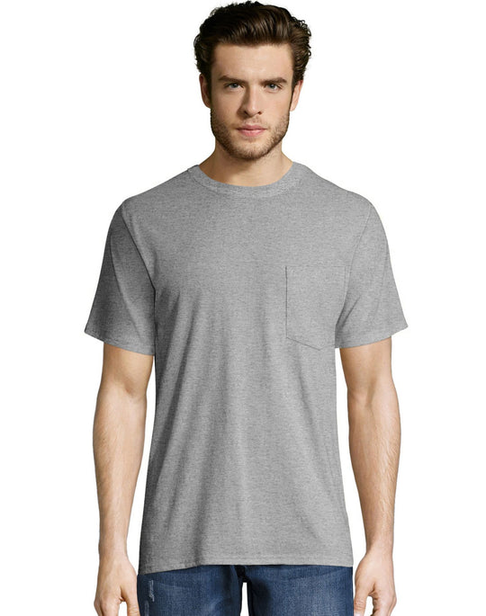 Hanes Mens X-Temp FreshIQ Workwear Pocket Tee Value 2-Pack
