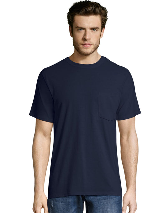 Hanes Mens X-Temp FreshIQ Workwear Pocket Tee Value 2-Pack
