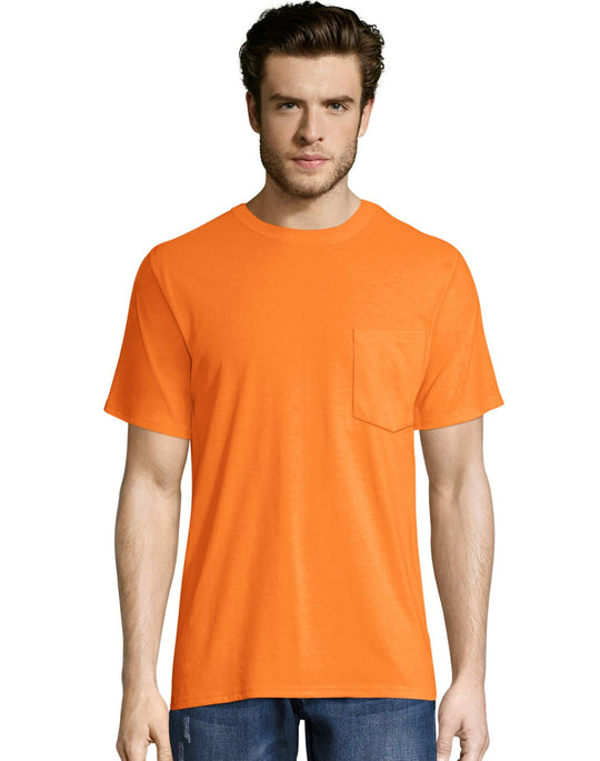 Hanes Mens X-Temp FreshIQ Workwear Pocket Tee Value 2-Pack