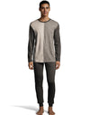 Hanes Mens Jersey Knit Jogger and Split Front Top