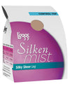 Leggs Womens Silken Mist Control Top, Sheer Toe Pantyhose 4-Pack