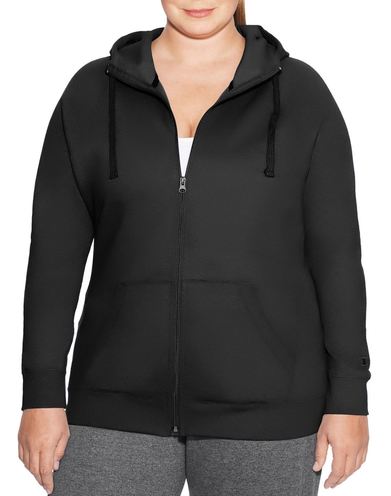 Champion Womens Plus Fleece Full Zip Hoodie