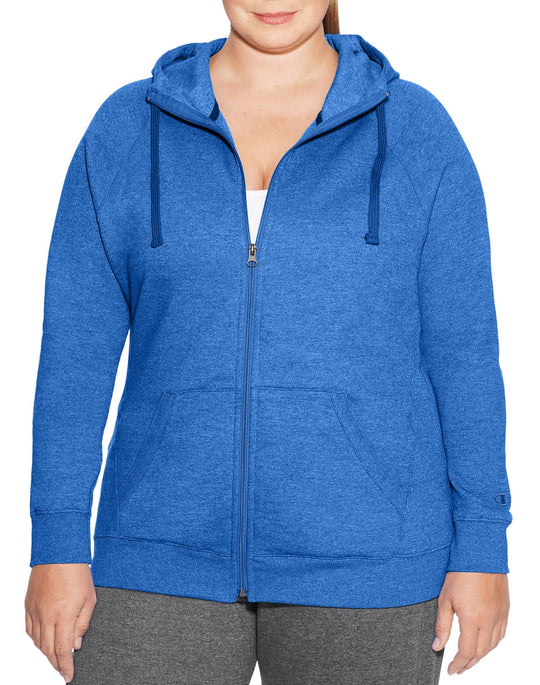 Champion Womens Plus Fleece Full Zip Hoodie